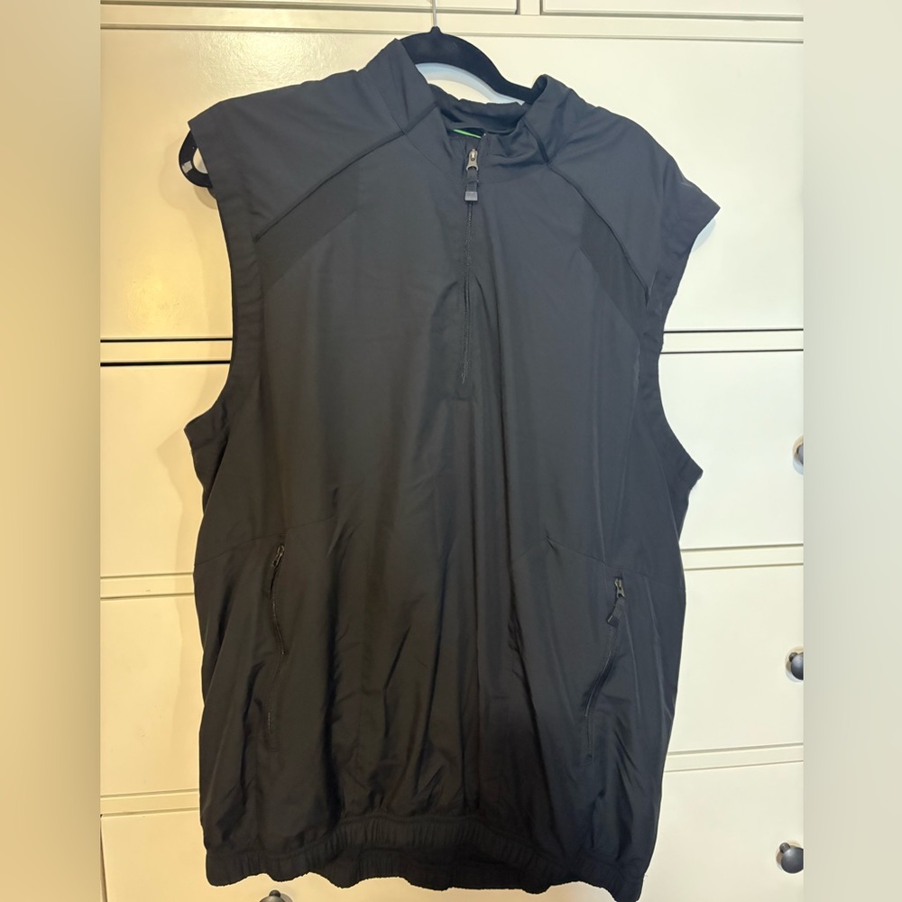 Adidas golf Black ClimaProof quarter zip vest
